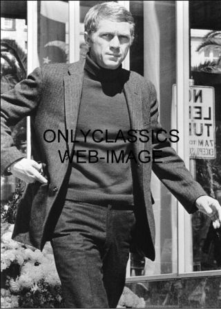 1968 Detective Steve Mcqueen As Bullitt Movie Photo Cool Sporty Man 