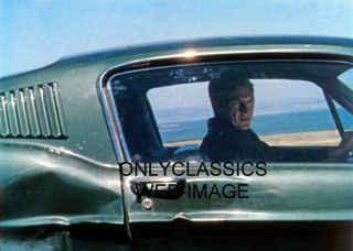 1968 Steve Mcqueen As Detective Cop Bullitt Mustang Photo " I Am Looking At You "