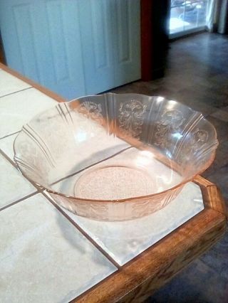 American Sweetheart Pink Depression Glass Berry Bowl