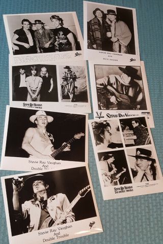Stevie Ray Vaughan Photographs Set Of Seven Promotional Only Photos