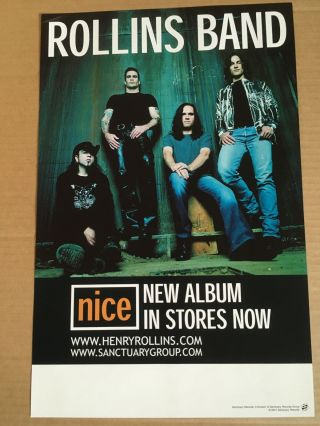 Black Flag Henry ROLLINS BAND 2001 DOUBLE SIDED PROMO POSTER for CD 2