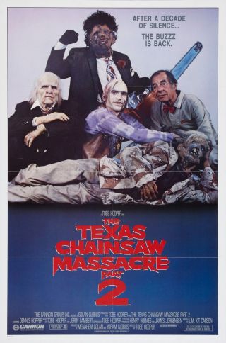 The Texas Chainsaw Massacre Part 2 (1986) Folded Version A Movie Poster