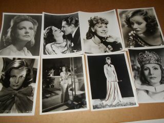 Greta Garbo 8 Publicity Portrait Photos Queen Christina Painted Veil Others