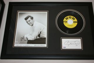 Conway Twitty Signed (framed) Psa/dna