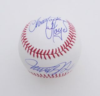 Michael J.  Fox Christopher Lloyd Back To The Future Signed Major League Baseball