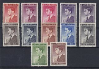 South Vietnam 1956,  Ngo Dinh Diem,  Complete Set Of 12,  Mlh,  Sc 39 - 50