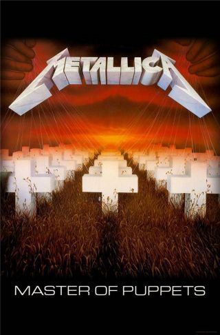 Official Licensed - Metallica - Master Of Puppets Textile Poster Flag Hetfield