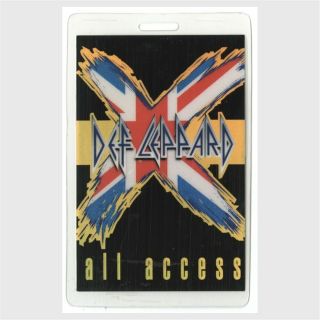 Def Leppard Authentic 2002 Concert Laminated Backstage Pass X Tour Rare Aa Htf