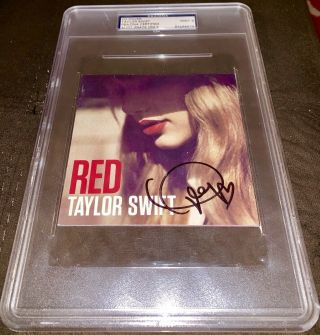 Taylor Swift Autographed Red Cd Signed Psa Dna Rare