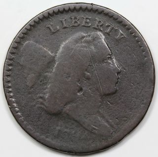1794 Liberty Cap Half Cent,  Ag Detail