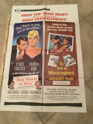 To Kill A Mockingbird/ That Touch Of Mink 1 Sheet Combo 1967