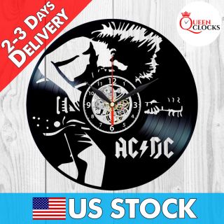 Ac Dc Acdc Axl Rose Rock Band Vintage Lp Vinyl Record Wall Clock Gift Ideas Rare