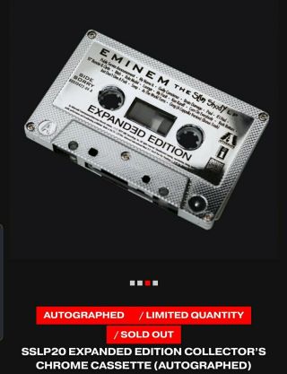 Eminem Signed Sslp20 Collector’s Chrome Cassette Autographed X/99 Confirmed
