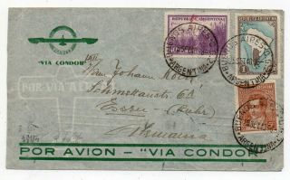 1940 Argentina To Germany Airmail Censored Cover Via Lati,  Very Scarce