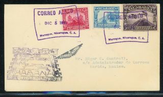 Nicaragua Postal History: Lot 66 1931 Ffc Managua - Merida Mexico $$$