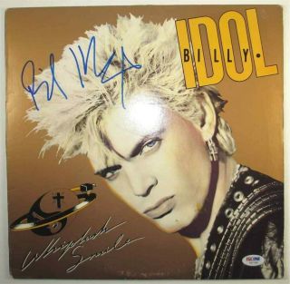 Billy Idol Whiplash Smile Autographed Signed Album Lp Record Psa/dna