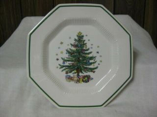 9 Nikko Christmastime / Christmas Time Dinner Plates 10 3/4 " Tree & Pkgs Center