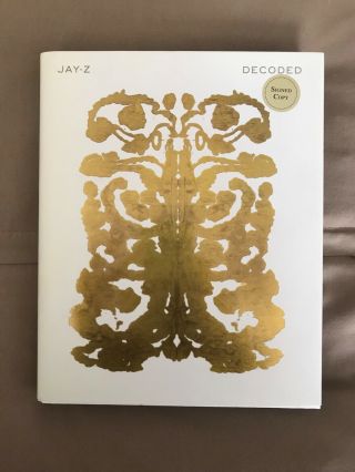 Jay - Z Decoded - Rare Signed 1st Edition Book -