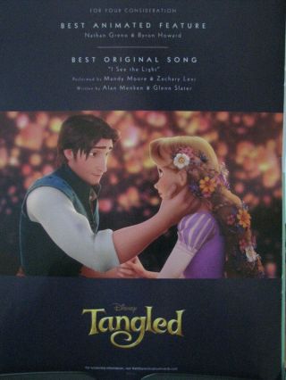 Tangled I See The Light Disney Rare Oscar Ad Ab