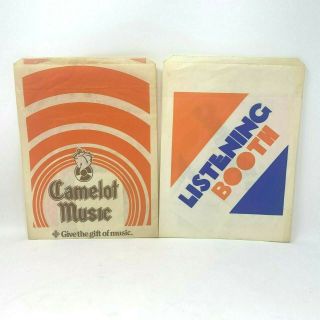 The Listening Booth Camelot Music Record Shop Vintage Bags 45 Rpms 80 