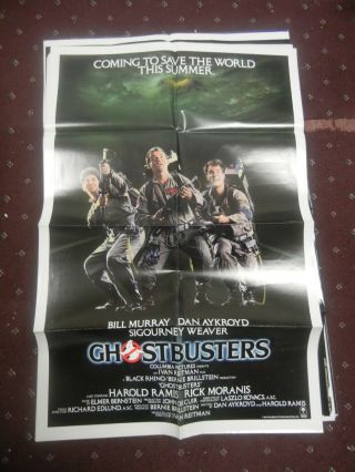 Ghostbusters 1984 Advance Theatrical Poster 27 " X 41 "
