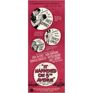 1947 It Happened On 5th Avenue Promo: Don Defore Vintage Print Ad