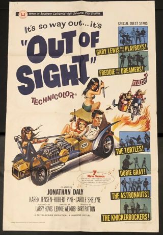 Out Of Sight 27 " X 41 " Ss/folded Movie Poster - 1966