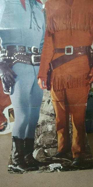Vintage movie theater stand up life size cut out of The Lone Ranger And Tonto 2