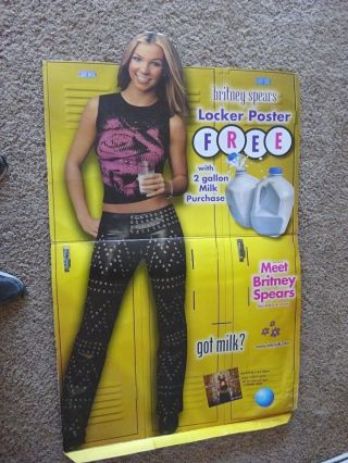 Old Brittany Spears Large Stand Up Poster,  Got Milk? Mustache