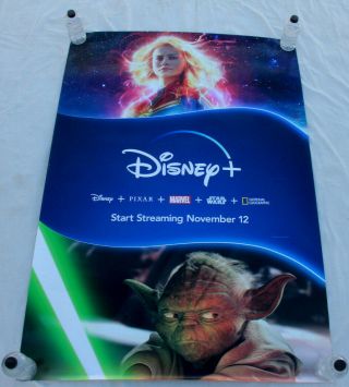 Disney,  Streaming Captain Marvel Yoda Star Wars Bus Shelter Poster 4 