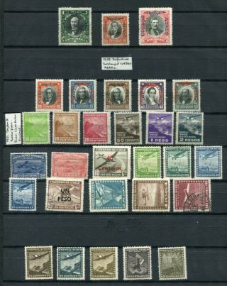 Chile Early Airmail M&u Lot 30 Stamps