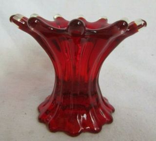 Fostoria Glass Heirloom Red Small Candle Holder