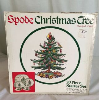 Spode Christmas Tree 20 - Pc Starter Set Service For 4 Estate Find