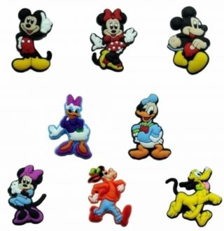 Mickey Mouse & Friends Characters Themed Set Of 8 Mini Size Fridge Magnets