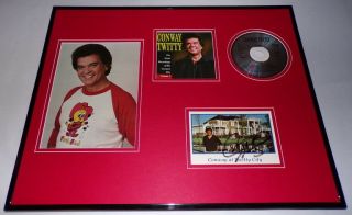 Conway Twitty Signed Framed 16x20 Photo & Cd Display