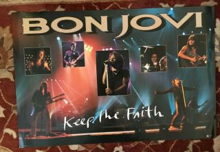 Bon Jovi Keep The Faith Rare 2 - Sided Promotional Poster 24 " X36 "