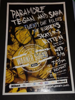 Twenty One Pilots Tegan & Sara Kitten Signed Autographed Concert Poster Rare