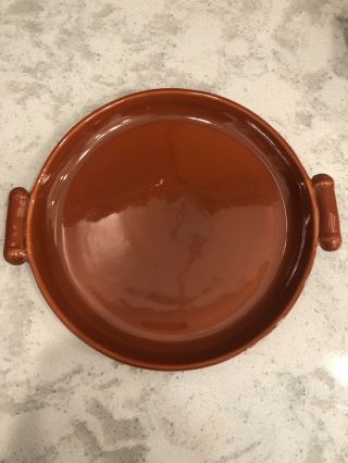 VTG Red Wing Potteries USA Dinnerware Rust Handles Round 8 - 3/4 