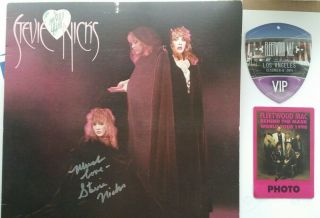 Stevie Nicks Signed Autographed The Wild Heart Lp Record Album 2 Vip Pass