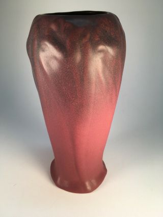 Van Briggle Maroon 1920 ' s Tulip Pattern Art Pottery Old Ceramic Vase 2