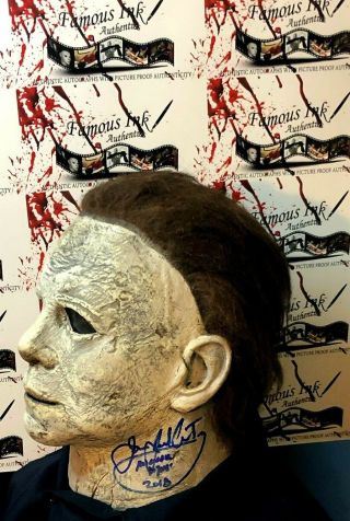 James Jude Courtney Signed Custom Michael Myers Mask Halloween 2018 Carpenter