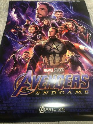 Avengers Endgame Double Sided Ds Movie Theater Poster Final 27 X 40 Authentic C