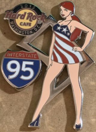 Hard Rock Cafe Washington Dc 2015 Interstate Girl Series Pin I - 95 Hrc 83489