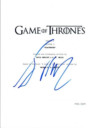 George R.  R.  Martin Signed Autograph Game Of Thrones " Blackwater " Script Vd