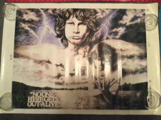 Jim Morrison No One Gets Out Of Here Alive Poster 35 X 25 -
