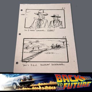 Back To The Future 3 Production Storyboard - Marty & Doc 1