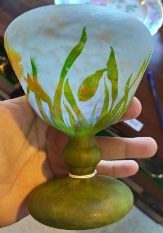 Daum Nancy French Glass vase,  goblet 1908 - 1910 2