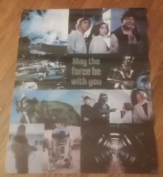 Vintage Star Wars First Movie Poster 1977 Estate Find May The Force Be With You