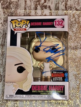 Debbie Harry Hand Signed Funko Pop Blondie York Comic Con Face It