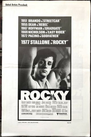 Rocky Movie Pressbook - Press Kit - - - Stallone - See Photos